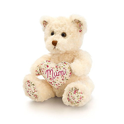 Belle Rose 'MUM' Bear with Heart - hanrattycraftsgifts.co.uk