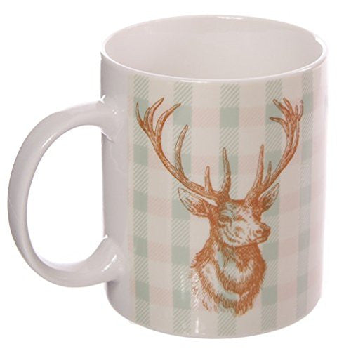 Puckator MUG168 Stag Design Mug, 8 x 11.5 x 9 cm - hanrattycraftsgifts.co.uk