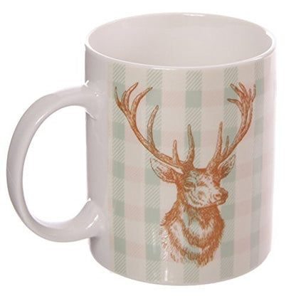 Puckator MUG168 Stag Design Mug, 8 x 11.5 x 9 cm - hanrattycraftsgifts.co.uk