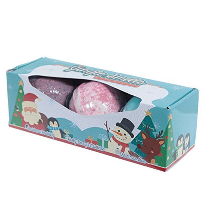 Set of 3 Jingle Smells Bath Bombs - Christmas Scents - hanrattycraftsgifts.co.uk