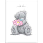 Me to You Tatty Teddy Greetings Card - Sitting With Flower - 'Just For You' - hanrattycraftsgifts.co.uk