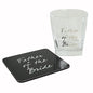 Wedding FATHER of the Bride Whisky Glass & Coaster Thank You Gift LP - hanrattycraftsgifts.co.uk