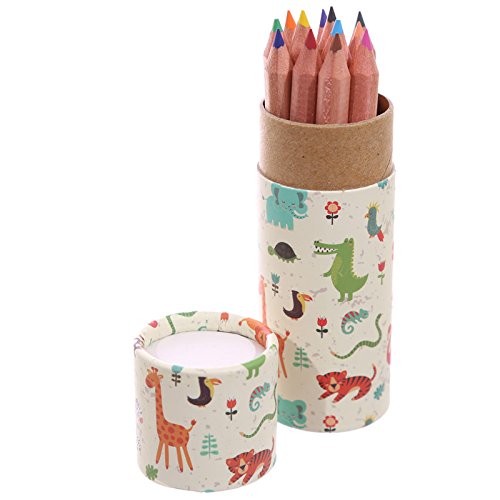 Fun Kids Colouring Pencil Tube - Zoo Design - hanrattycraftsgifts.co.uk