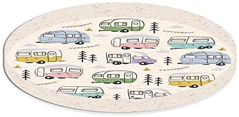 Puckator Wildwood Caravan Reusable Bamboo Composite Large Round Tray