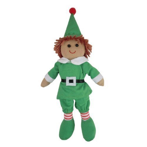 Rag Doll - Christmas Elf - Handmade - Medium 19cms - Powell Craft by Powell Craft - hanrattycraftsgifts.co.uk