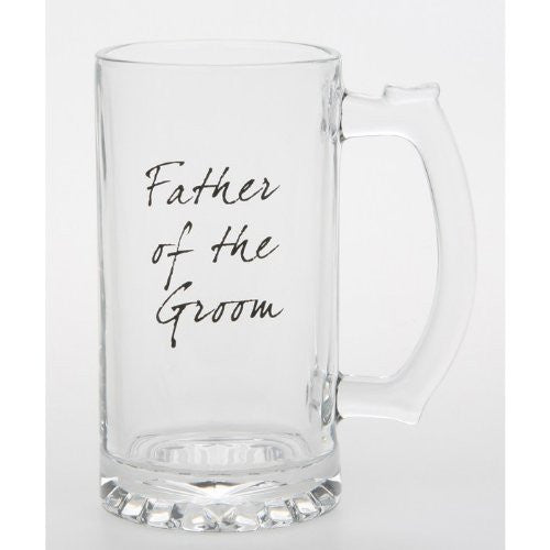 Father Of The Groom Glass Celebration Beer Tankard - hanrattycraftsgifts.co.uk