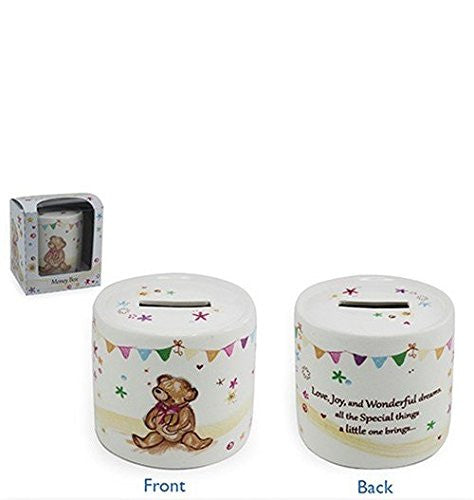 Little Bear Hugs Collection Money Box by Jennifer Rose  LP33239 (White) - hanrattycraftsgifts.co.uk