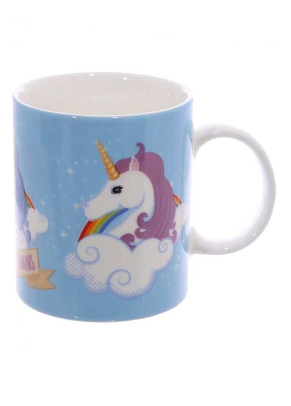 Kaycegifts Fun New Bone China Mug - Unicorn Mug I Dont Believe In Humans - hanrattycraftsgifts.co.uk