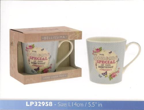 Bellissima Happy Birthday Mug Gift Box For Someone Special Vintage floral