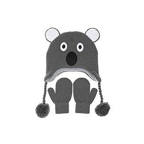 Nuzzles Hat and Mittens - Koala Large - hanrattycraftsgifts.co.uk