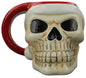 Jingle Bones Santa Hat Skull Shaped Gothic Novelty Xmas Mug