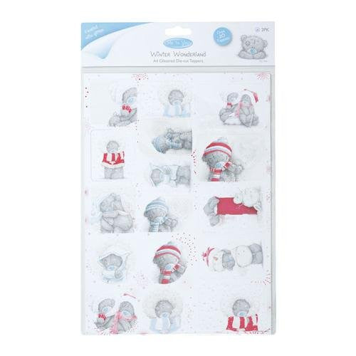 A4 Mulled Wine Me to You Bear Glittered Die-cut Toppers - hanrattycraftsgifts.co.uk