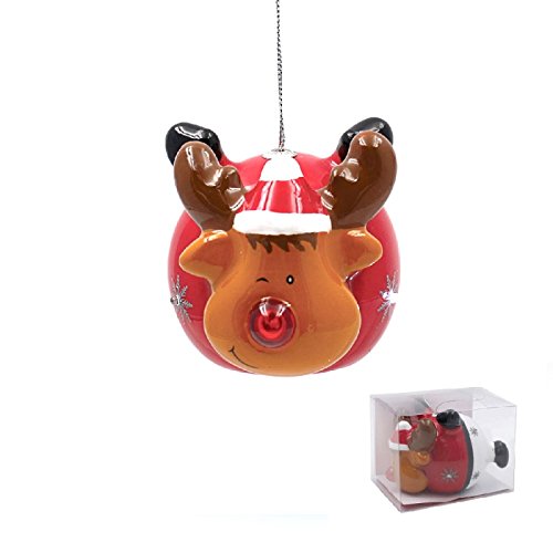 Reindeer LED Bauble - hanrattycraftsgifts.co.uk