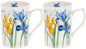 Set of 2 Iris Flower Mugs