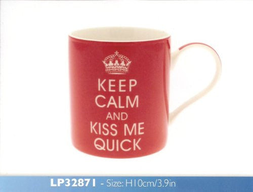 Keep Calm Ceramic Mug - Keep Calm And Kiss Me Quick - hanrattycraftsgifts.co.uk