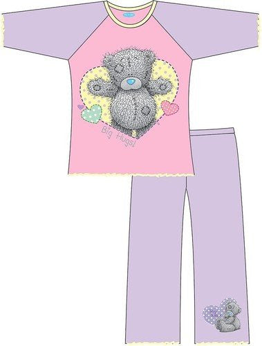 Me To You LILAC Tatty Teddy Bear Girls 2 Piece Pyjama Set - Size 2-3 Years - Long Sleeved Nightwear - hanrattycraftsgifts.co.uk