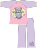 Me To You LILAC Tatty Teddy Bear Girls 2 Piece Pyjama Set - Size 2-3 Years - Long Sleeved Nightwear - hanrattycraftsgifts.co.uk