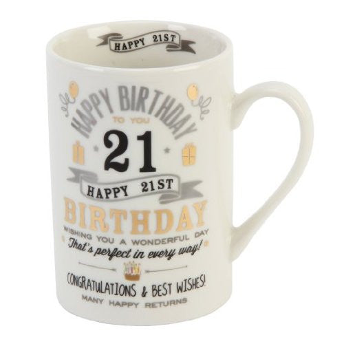 Signography Birthday Silver and Gold Design - 21 - hanrattycraftsgifts.co.uk