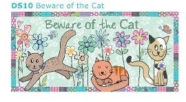 Peel & Sardine "Beware Of The Cats" Door Sign - hanrattycraftsgifts.co.uk