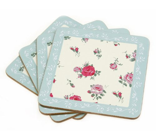 Forever England Melissa Coasters set of 4 - hanrattycraftsgifts.co.uk