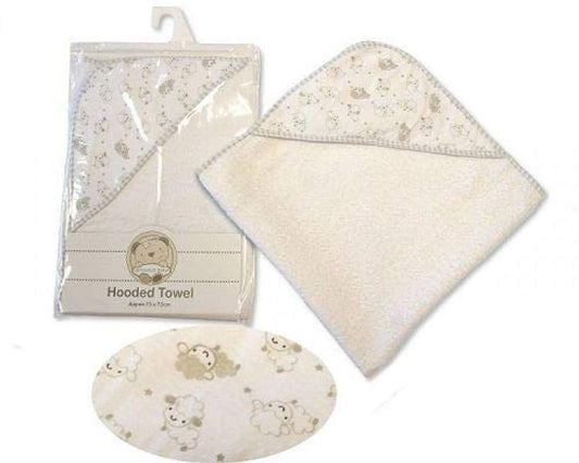 Baby Hooded Towel - Sheep - hanrattycraftsgifts.co.uk