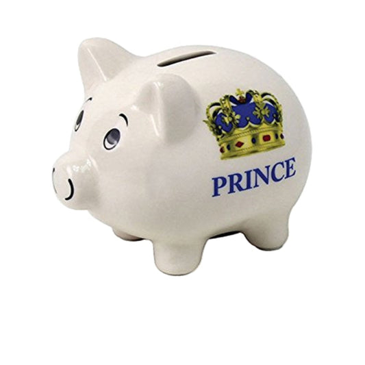 The Prince Money Pig - hanrattycraftsgifts.co.uk