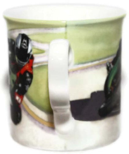 Kawasaki Ninja Motorcyle - Fine Art Watercolour China Gift Mug - hanrattycraftsgifts.co.uk