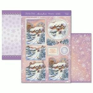 hunkydory adorable scorable luxury card collection snowy days christmas cottage - hanrattycraftsgifts.co.uk