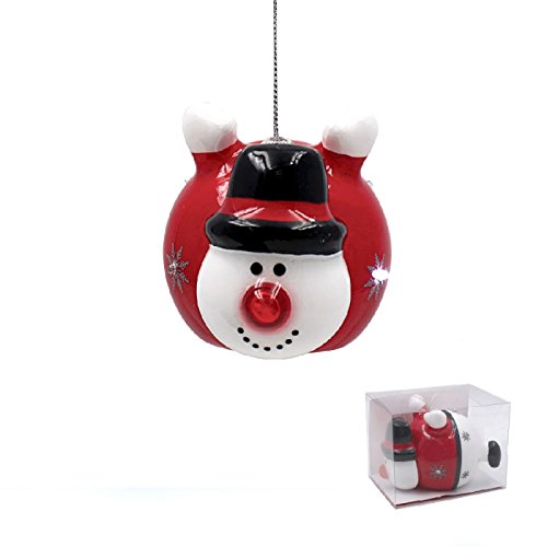 Snowman LED Bauble - hanrattycraftsgifts.co.uk