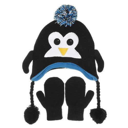 Nuzzles Hat & Gloves Set 2 - 5 Years Penguin - hanrattycraftsgifts.co.uk