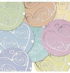 hunkydory window to heartl luxury foiled card cascading hearts - hanrattycraftsgifts.co.uk