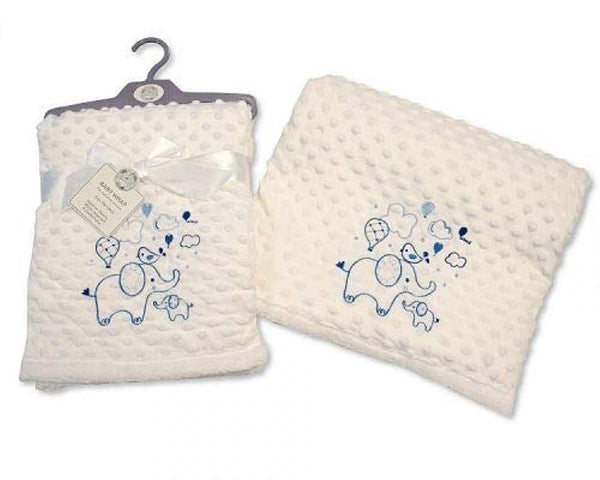 , Baby Soft Velour Dotted Wrap - Sky