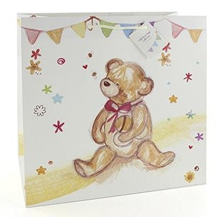 Jennifer Rose Gift Bag, Teddy Bear, Large - hanrattycraftsgifts.co.uk