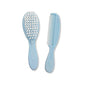 Babies Soft Bristle Brush & Fine Tooth Comb Set - Blue - hanrattycraftsgifts.co.uk