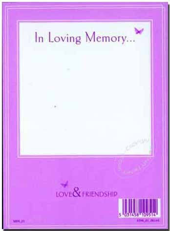 Grave Card - In Memory Of A Dear Grandma - Free Card Holder - M09 - hanrattycraftsgifts.co.uk