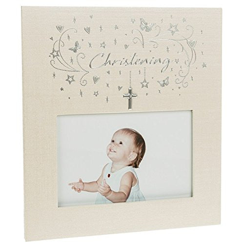 Star Cluster Christening Photo Frame 6x4 - hanrattycraftsgifts.co.uk