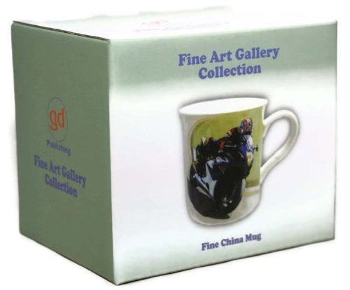 Suzuki GSX R1000 Motorcyle - Fine Art Watercolour China Gift Mug - hanrattycraftsgifts.co.uk