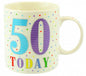 MILESTONE BIRTHDAY MUGS - '50 TODAY' FINE CHINA AND BOXED - LP33523 - hanrattycraftsgifts.co.uk