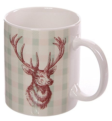 Puckator MUG168 Stag Design Mug, 8 x 11.5 x 9 cm - hanrattycraftsgifts.co.uk