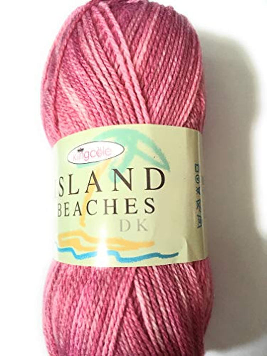 King Cole Island Beaches DK 100g ball Super Soft Premium Acrylic shade 4527 Pink Coral