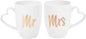 Perfect Day Set de tasses de mariage avec inscription Mr and Mrs Blanc