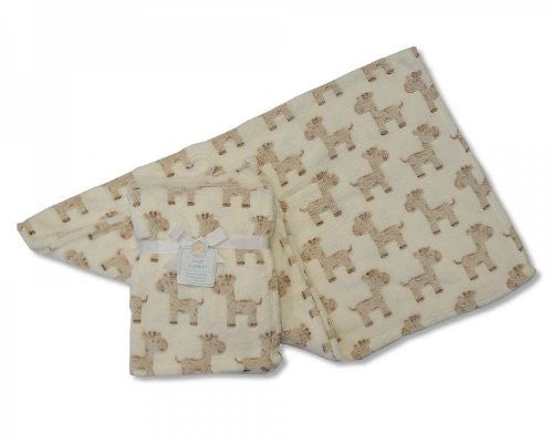 Luxury Soft Fleece Baby Blanket with Cute Giraffe Design 75 x 100cm for Babies from Newborn - hanrattycraftsgifts.co.uk