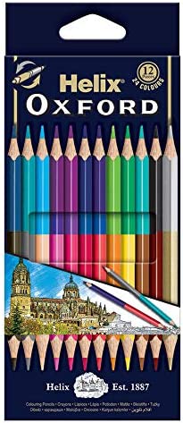 Helix Oxford Colored Pencils 2 duo pencils. assorted colors