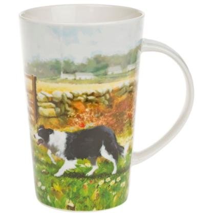 macneil collie dog & sheep latte mug - hanrattycraftsgifts.co.uk