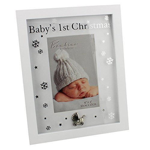Baby 's First Christmas Photo Frame 1st Xmas Photo Frame Gift - hanrattycraftsgifts.co.uk