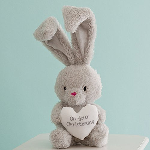 Christening Bebunni Rabbit With Heart - hanrattycraftsgifts.co.uk