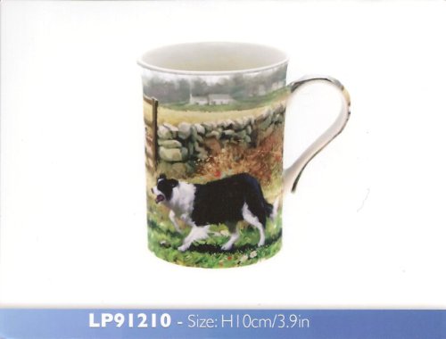 Macneil Collie & Sheep Farmyard China Mug in Gift Box Leonardo LP91210 - hanrattycraftsgifts.co.uk