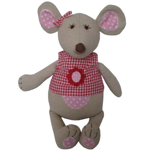 powell craft mouse large with red gingham top - hanrattycraftsgifts.co.uk