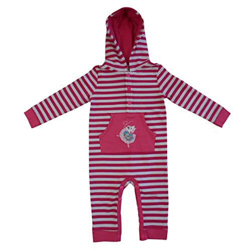 powell craft ballerina mouse strippy hooded jumpsuit 0-6 months - hanrattycraftsgifts.co.uk