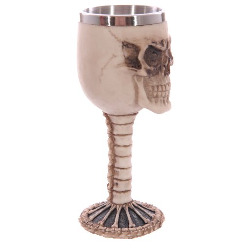 Skull and Spine Goblet - hanrattycraftsgifts.co.uk